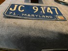 Maryland License Plate 1971 W  1974 Sticker Jc 9147