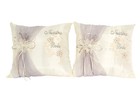 Ivory Satin Wedding Kneeling Pillow Set - Nuestra Boda Kneeling Pillows  2 Pcs 