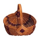 Amish Made Melon Basket Medium Size Woven Egg Gathering Buttocks Basket