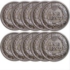 Lot Of 10 Indian Head Cent Pennies In G vg  10 Pc  Lot  1800s   1900s Super Nice