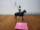 Vtg 1963 Britains 9th Lancers W blue White Plumes Lead Toy Soldiers Lot Of 4