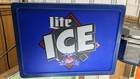 Vintage Miller Lite Ice Beer Lighted Bar Sign 8    Tall By 10 5    Long By 5    Wide