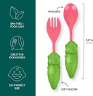 Taste Buds Utensil Set- Chameleon Fork And Spoon Set- Picky Eater Solutions
