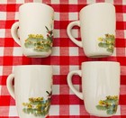 4 Paula Deen Southern Rooster Ceramic Hand Painted Mugs C024 Vgc