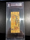 Fran Tarkenton Signed Gold Football Ticket Vikings Vs Bears 11 11 1962 Beckett 