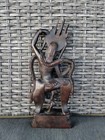 Hand Carved Wood Apsara Dancer Statue Southeast Asian 10    Figurine