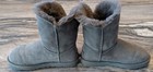 Ugg Bailey Button Ii Boots Womens Size 8 Gray Fur Lined Suede Pull On Australia