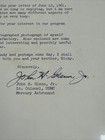 John Glenn Signed Letter Nasa Space Task Group July 10  1961 Jsa