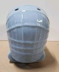 Mccoy Pottery Blue Cradle Planter 8in Rocking Crib Vintage Flower Dish Ceramic