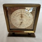 Vtg Brass Thermometer Mantel Wittnauer Humi-therm Swiss Desk Hygrometer Works