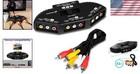 Compact 3-in-1 Rca Audio Video Switcher With 2 6ft Cable For Easy Setup