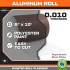 6 In  X 10 Ft  Brown white Aluminum Roll Valley Flashing