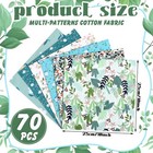 70 Pcs 10 X 10 Inch Cotton Fabric Squares Multicolor Quilting Fabric Bundles    