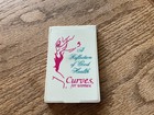 Vtg Small Travel Advertising Mirror Curves For Women Purse Or Pocket Clean Nice