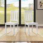 Set Of 2 Armless Dining Room Chairs Indoor Wood Furniture Seat For Home Kitchen