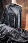 Black-silver Glitter Velvet Fabric 4 Way Stretch By The Yard Ssvg-black-silver
