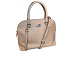 Michael Kors Tan Saffiano Leather Satchel With Silver Hardware