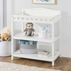 Badger Basket Baby Changing Table With Pad   Shelves - Wooden Changing Table Wit