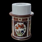 Vintage Colonial Candle Japan Candlestick  Taper Votive Tealight Burgundy