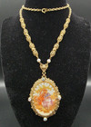 Western Germany  Victorian Revival Courting Couple Ab Stones Necklace