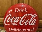 Coca-cola Sign Soda Button Drink Bottle Cap Bar Pub Vintage Style Wall Decor