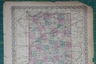 Indiana Vintage Original Antique 1870 Colton World Atlas Map
