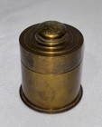 Vintage Wwii 1942 Trench Art 37mm M16 Brass Shell Cannister Container Lidded