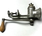 Vintage Universal No  2 Meat Grinder Clamp-on Hand Crank Usa Cast Iron Made Usa
