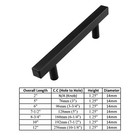 Black Modern Cabinet Handles T Bar Pulls Kitchen Drawer Hardware Stainless Steel