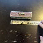 Vintage Silver Tone Lipstick Case Holder Inside Mirror With Fashion Theme