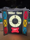 Miller High Life  Beer Light Up Clock   Vintage  Works