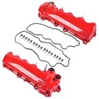 2x Red Aluminum Valve Covers Ford Mustang F-150 Explorer Lincoln 9l1z6582c