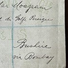 Rare 1902 India Reg  Cover To Bushire Via Bombay  Aden  Sea Post Office Cancel
