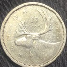 1962 Canada 25 Cents Silver Coin - Vf  very Fine  Condition