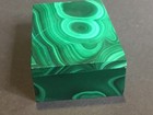 Vintage Green Malachite Stone 2-5 16   x 1-3 4  Rectangle Trinket Jewelry Pin Box