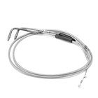  Extended Length Throttle Cable And Idle Cable Kit Stainless Steel 42  Chrome