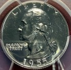 1955 Proof Washington Quarter  Pcgs Pr65  Free Shipping