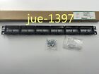 New Panduit Mini Com Cppl24wbly Modular Patch Panel W  Faceplates Fits Cat 6  5e