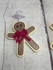 2 Gingerbread Man Hanging Christmas Tree Ornament Holiday Decoration A3