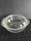 Vintage Pyrex Clear Glass 2 Qt Casserole Dish  024  With Lid  674-c 