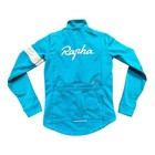 Rapha Winter Cycling Jacket Womens Small Turquoise Zip Pockets Bike Wool Blend