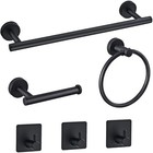 6 Pcs Bathroom Hardware Set Heavy Duty Hook Toilet Paper Holder Towel Ring Bar