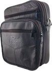 Brown Large Genuine Cow Hide Leather Bible Book Cover Case  Zippered Organizer