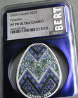 2026 Canada  20 Pysanka Egg Colorized Silver Ngc Pr-70 Dcam Coin --  850c