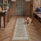 2x6 Washable Runner Rug For Hallway Kitchen Brown Gray Vintage Low Pile Carpe   