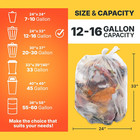 12-16 Gallon Trash Bags  8 Micron High Density Garbage Can Liners Bulk  24  X 33