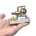 Okmo Vintage Mini Stirling Engine     Handmade Brass Steam Model For Desk Or Gift