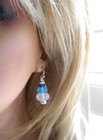 New Sea Glass   Resin Earrings Women Dangle Light Weight Pierced Sea Life