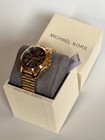 Michael Kors Mk5739 Bradshaw Gold Black Dial Chronograph Watch Bnwt Giftbox  275