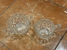 Fostoria Whitehall Cubist American Sugar Creamer Pitcher Clear Glass Set Lot Euc